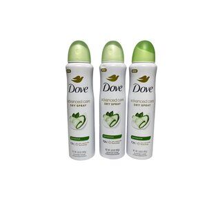 Dove Advanced Care Cool Essentials Dry Spray Deodorant 72H Protection 3.8 Oz Pac